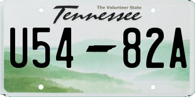 TN license plate U5482A