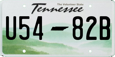 TN license plate U5482B