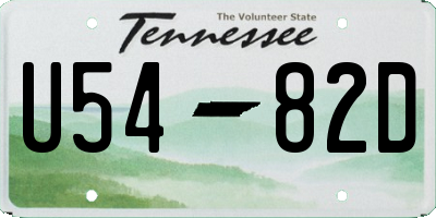 TN license plate U5482D