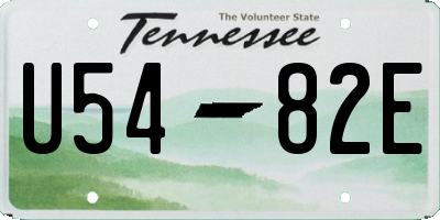 TN license plate U5482E