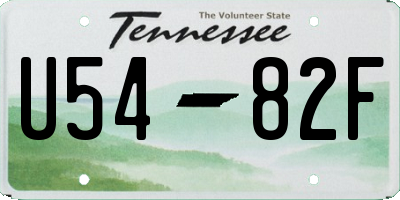TN license plate U5482F