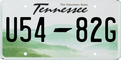 TN license plate U5482G