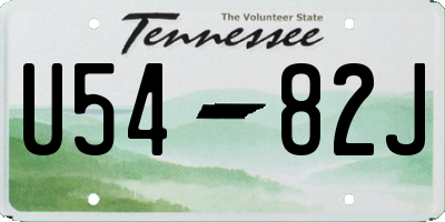TN license plate U5482J