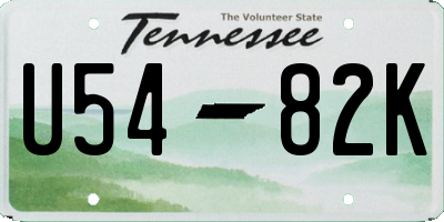 TN license plate U5482K