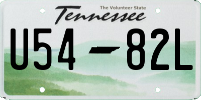TN license plate U5482L