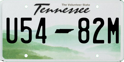 TN license plate U5482M