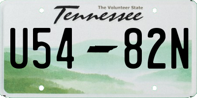 TN license plate U5482N