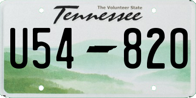 TN license plate U5482O
