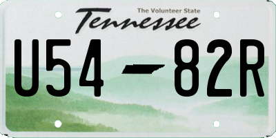 TN license plate U5482R