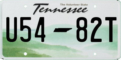 TN license plate U5482T
