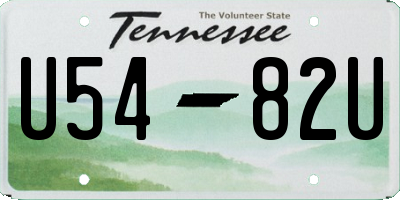 TN license plate U5482U
