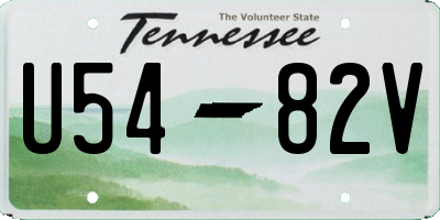 TN license plate U5482V
