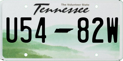 TN license plate U5482W