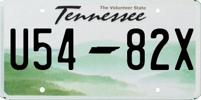 TN license plate U5482X