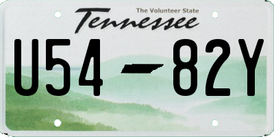 TN license plate U5482Y