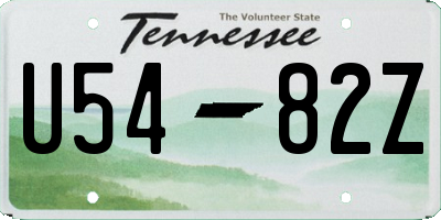 TN license plate U5482Z