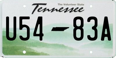 TN license plate U5483A