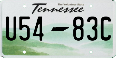 TN license plate U5483C