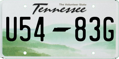 TN license plate U5483G