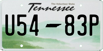 TN license plate U5483P