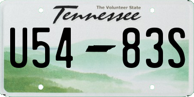 TN license plate U5483S