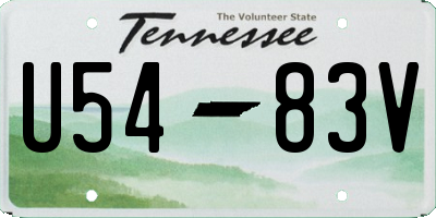 TN license plate U5483V