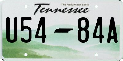 TN license plate U5484A