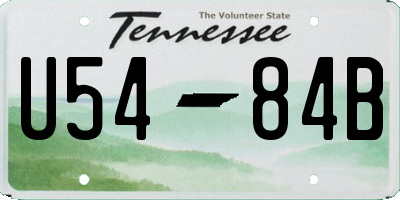 TN license plate U5484B