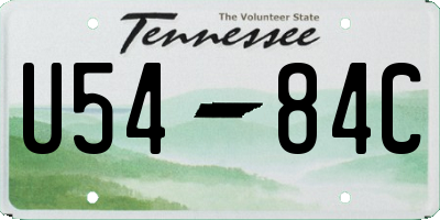 TN license plate U5484C