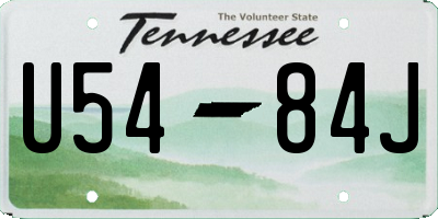 TN license plate U5484J