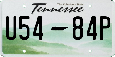 TN license plate U5484P