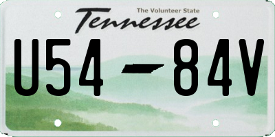 TN license plate U5484V