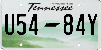TN license plate U5484Y
