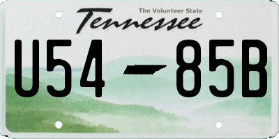 TN license plate U5485B
