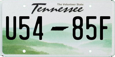 TN license plate U5485F