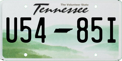 TN license plate U5485I