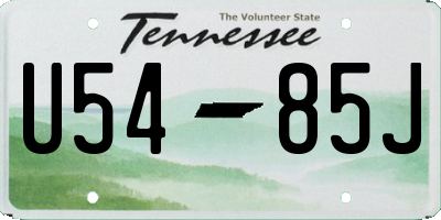 TN license plate U5485J