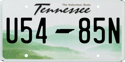 TN license plate U5485N