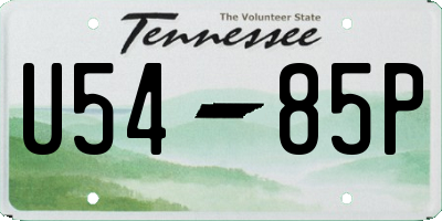 TN license plate U5485P