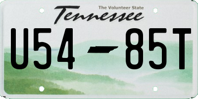 TN license plate U5485T