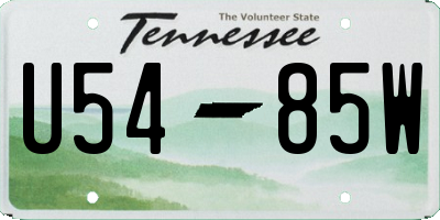 TN license plate U5485W