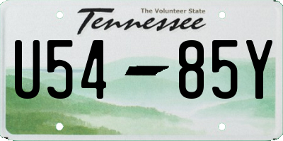 TN license plate U5485Y