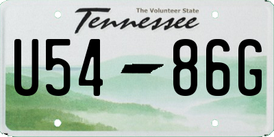 TN license plate U5486G