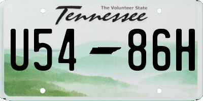 TN license plate U5486H