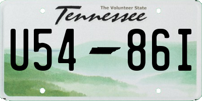 TN license plate U5486I