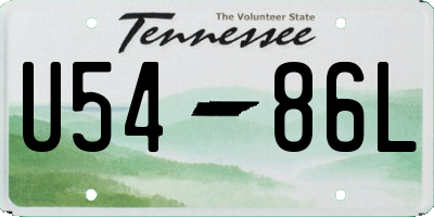 TN license plate U5486L
