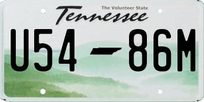 TN license plate U5486M