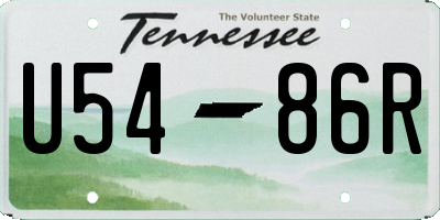 TN license plate U5486R