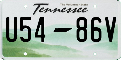 TN license plate U5486V
