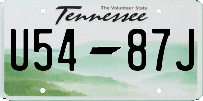 TN license plate U5487J
